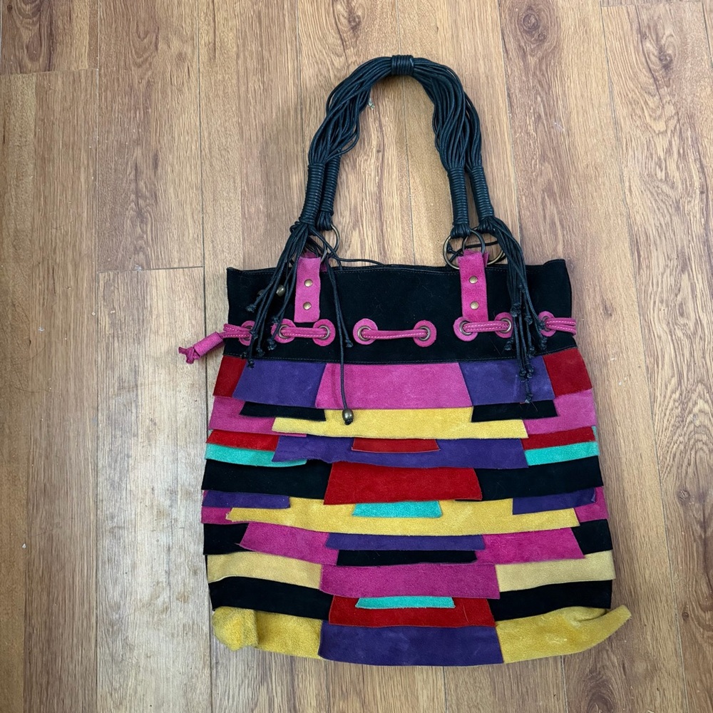 Suede Patchwork Bag